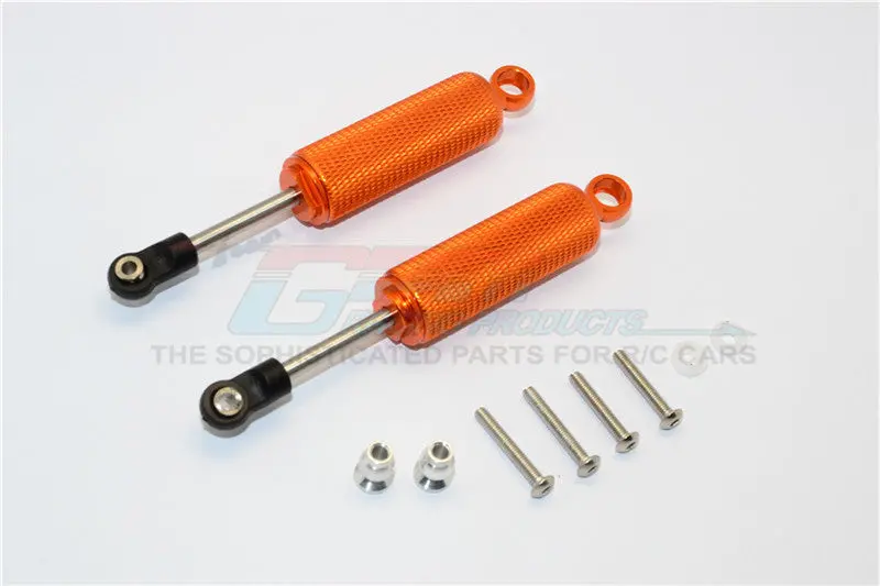 Axial Scx10 Ii (Ax90046, Ax90047) Aluminum Front/Rear Internal Shocks (95Mm) With Engraving - 1Pr Set Orange 1