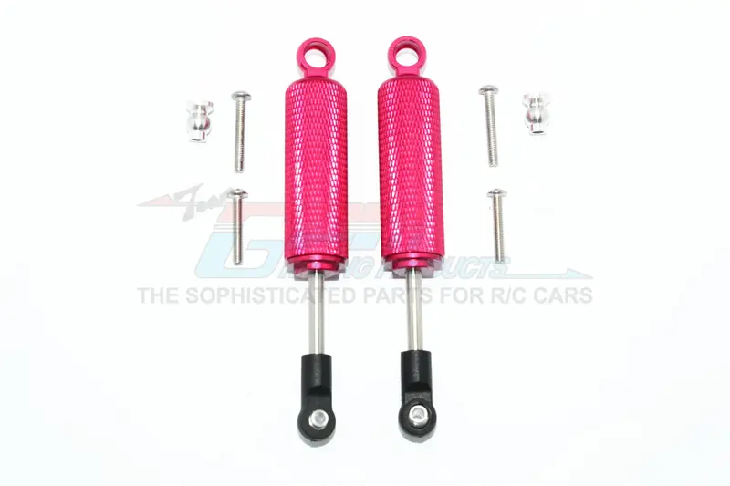 Axial Scx10 Ii (Ax90046, Ax90047) Aluminum Front/Rear Internal Shocks (95Mm) With Engraving - 1Pr Set Red 1