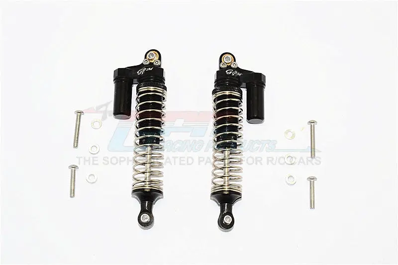 Axial Scx10 Ii (Ax90046, Ax90047) Aluminum Front/Rear L-Shape Shocks (92Mm) - 1Pr Set Black 1