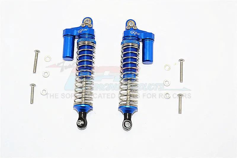 Axial Scx10 Ii (Ax90046, Ax90047) Aluminum Front/Rear L-Shape Shocks (92Mm) - 1Pr Set Blue 1