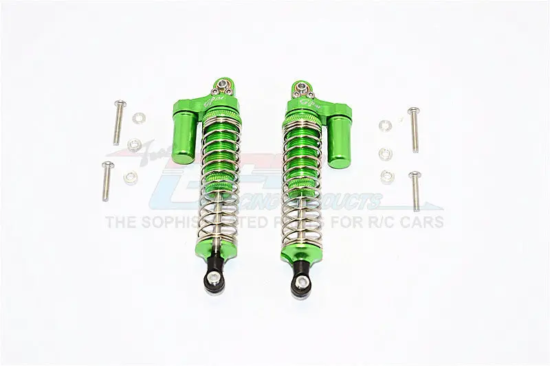 Axial Scx10 Ii (Ax90046, Ax90047) Aluminum Front/Rear L-Shape Shocks (92Mm) - 1Pr Set Green 1