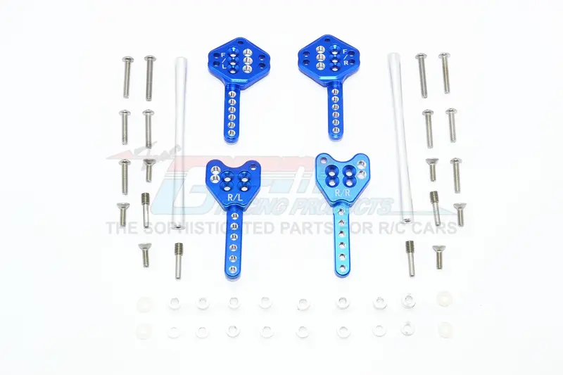 Axial Scx10 Ii (Ax90046, Ax90047) Aluminum Front & Rear Shock Tower Adjustable Mount - 1 Set Blue 1