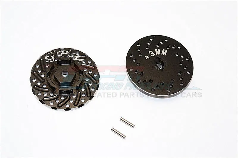 Axial Scx10 Ii (Ax90046, Ax90047) Aluminum Front/Rear Wheel Hex Claw +3Mm With Brake Disk - 2Pcs Black 1