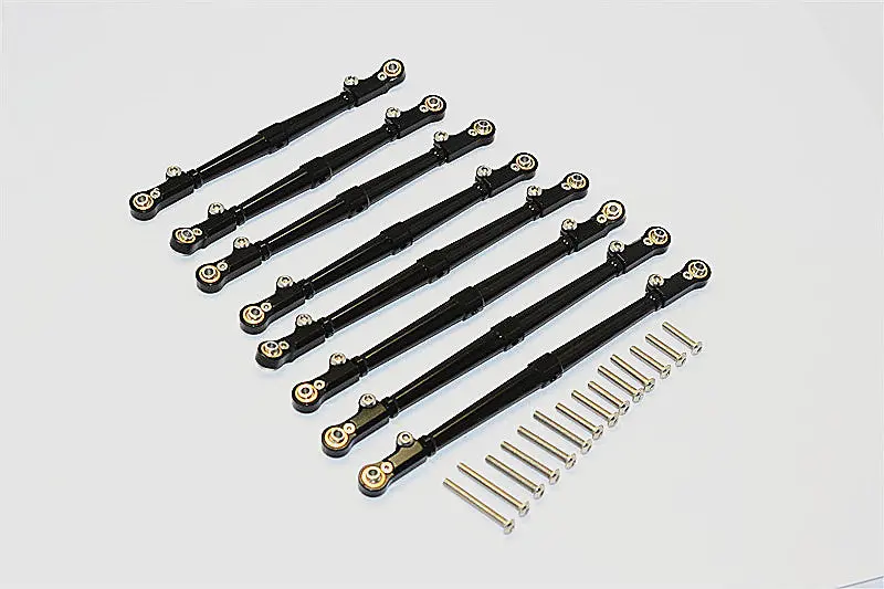 Axial Scx10 Ii (Ax90046, Ax90047) Aluminum Front+Rear Link Parts - 8Pcs Set Black 1