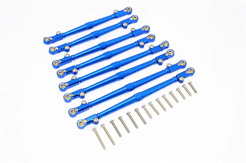 Axial Scx10 Ii (Ax90046, Ax90047) Aluminum Front+Rear Link Parts - 8Pcs Set Blue 1