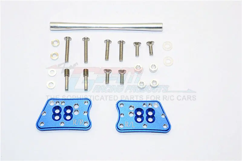 Axial Scx10 Ii (Ax90046, Ax90047) Aluminum Rear Adjustable Mount For Original Shock Tower - 1Pr Set Blue 1