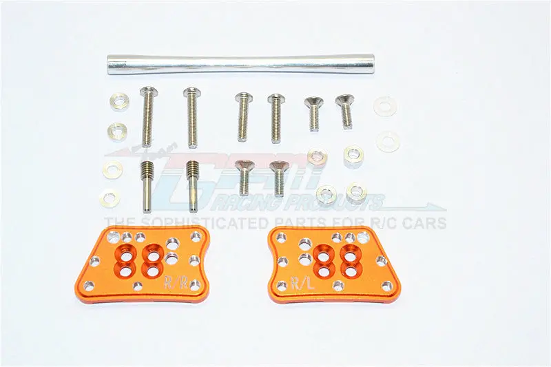 Axial Scx10 Ii (Ax90046, Ax90047) Aluminum Rear Adjustable Mount For Original Shock Tower - 1Pr Set Orange 1
