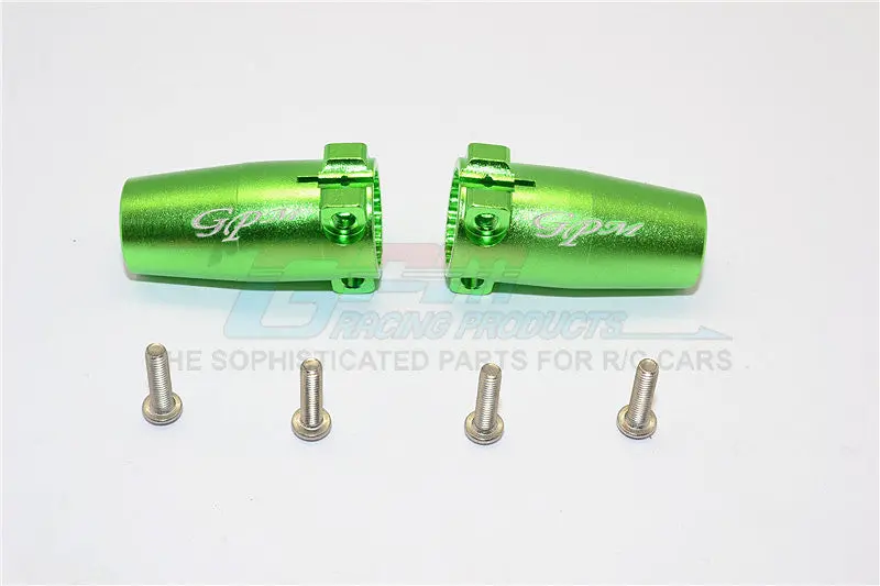 Axial Scx10 Ii (Ax90046, Ax90047) Aluminum Rear Axle Adapters - 1Pr Set Green 1