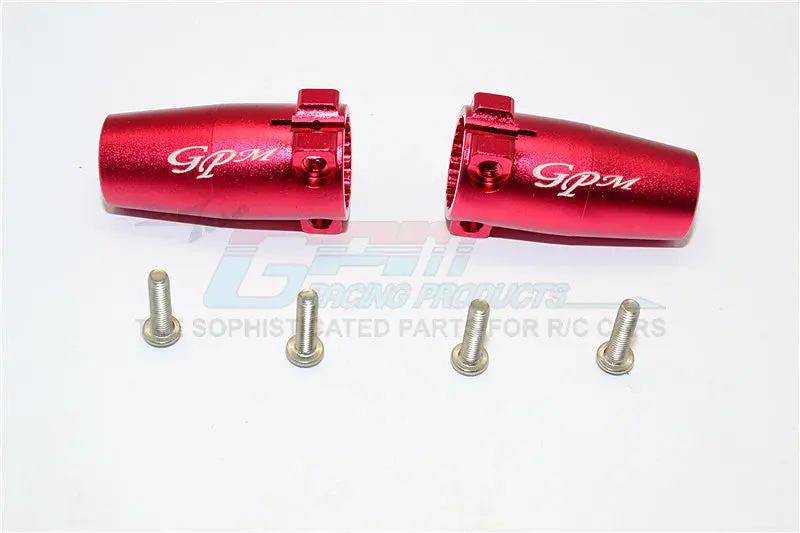 Axial Scx10 Ii (Ax90046, Ax90047) Aluminum Rear Axle Adapters - 1Pr Set Red 1