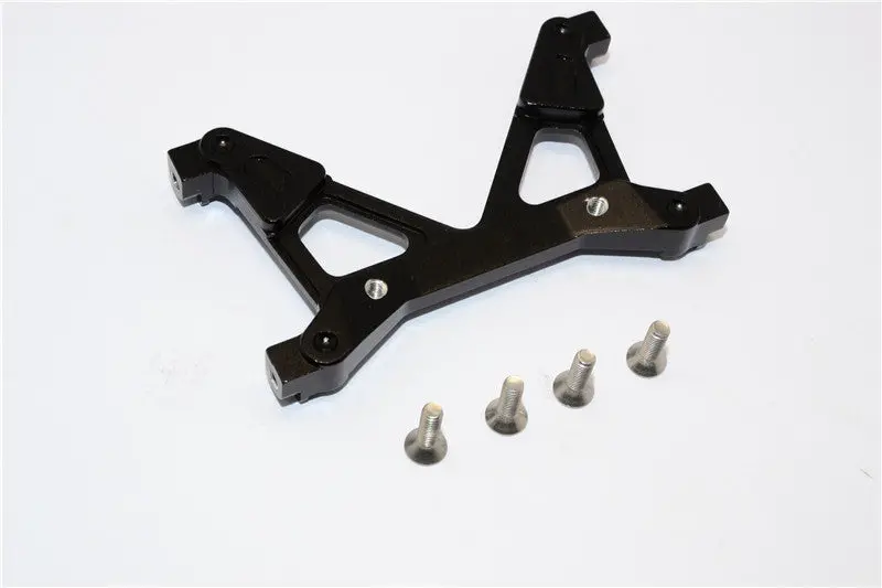 Axial Scx10 Ii (Ax90046, Ax90047) Aluminum Rear Chassis Stabilized Mount - 1Pc Set Black 1