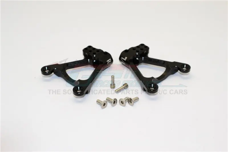 Axial Scx10 Ii (Ax90046, Ax90047) Aluminum Rear Shock Hoops - 1Pr Set Black 1