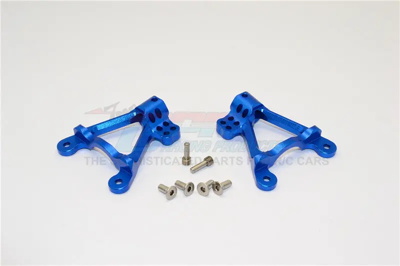 Axial Scx10 Ii (Ax90046, Ax90047) Aluminum Rear Shock Hoops - 1Pr Set Blue 1