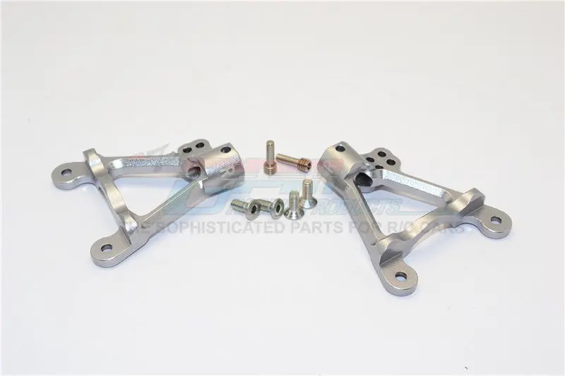 Axial Scx10 Ii (Ax90046, Ax90047) Aluminum Rear Shock Hoops - 1Pr Set Gray Silver 1