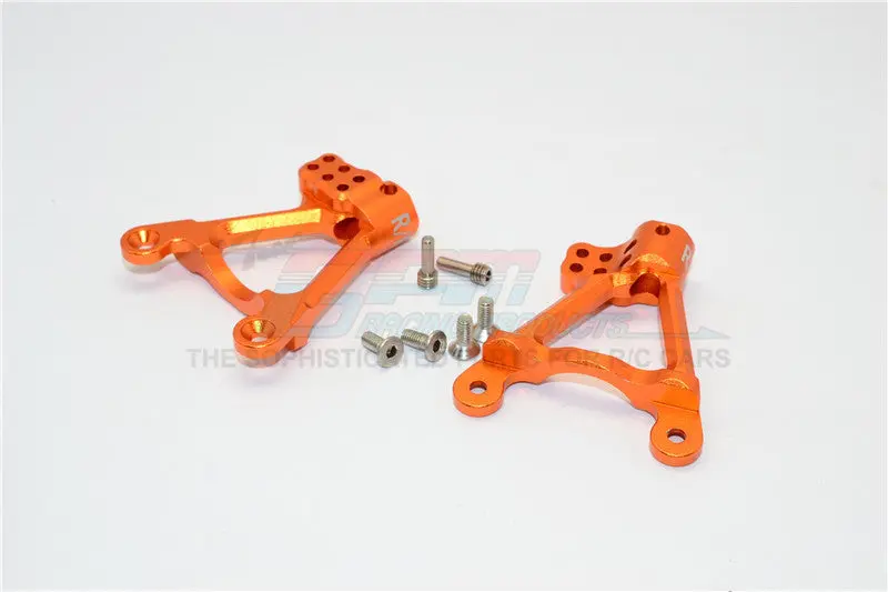Axial Scx10 Ii (Ax90046, Ax90047) Aluminum Rear Shock Hoops - 1Pr Set Orange 1