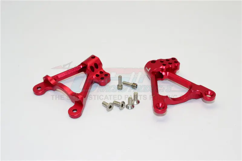 Axial Scx10 Ii (Ax90046, Ax90047) Aluminum Rear Shock Hoops - 1Pr Set Red 1