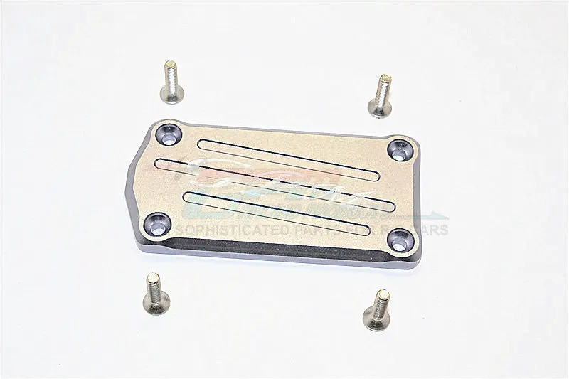 Axial Scx10 Ii (Ax90046, Ax90047) Aluminum Receiver Cover - 1Pc Set Gray Silver 1