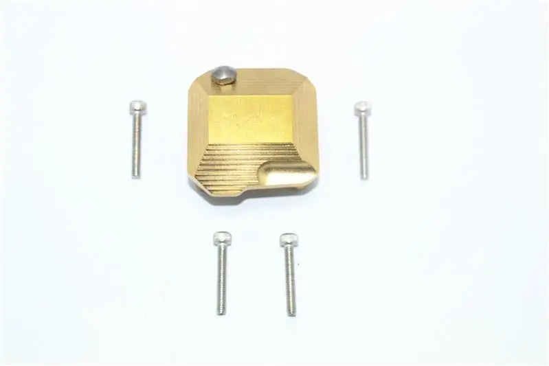 Axial Scx10 Ii (Ax90046, Ax90047) Brass Front Or Rear Gearbox Cover - 1Pc Set Original Color 1