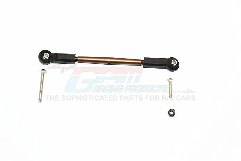 Axial Scx10 Ii (Ax90046, Ax90047) Spring Steel Adjustable Servo Rod - 1Pc Set Black 1