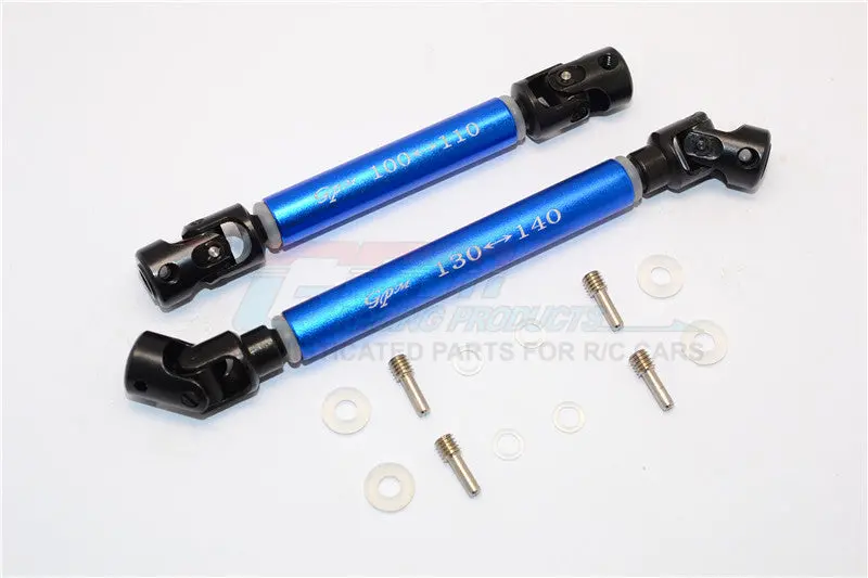 Axial Scx10 Ii (Ax90046) Steel Adjustable Main Shaft With Alloy Body - 1 Set Blue 1