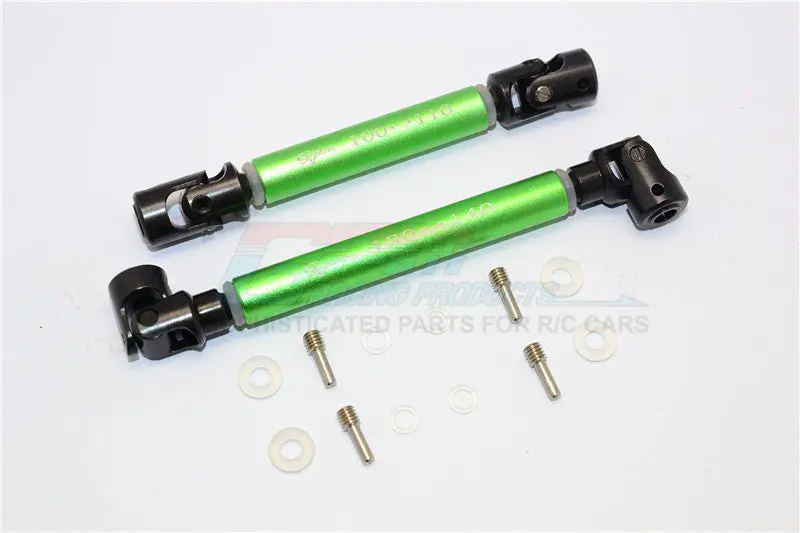 Axial Scx10 Ii (Ax90046) Steel Adjustable Main Shaft With Alloy Body - 1 Set Green 1