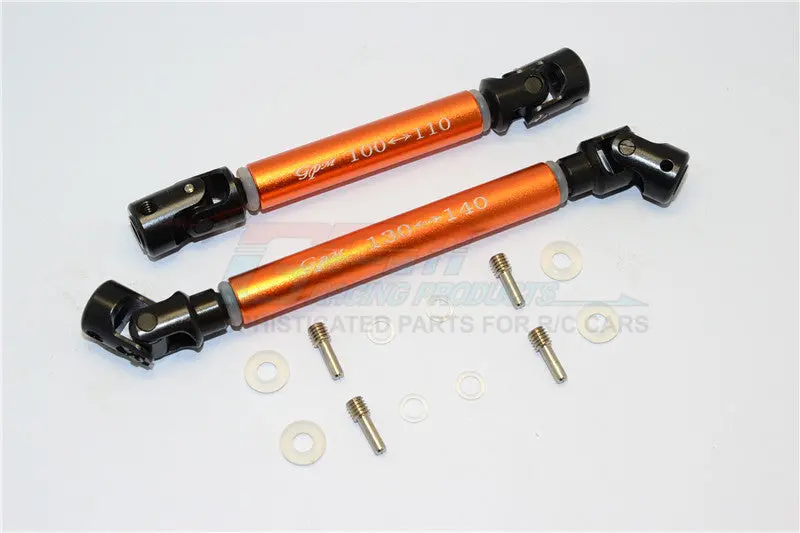Axial Scx10 Ii (Ax90046) Steel Adjustable Main Shaft With Alloy Body - 1 Set Orange 1
