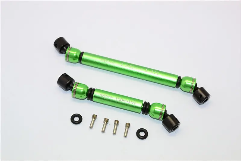Axial Scx10 Ii Ax90047 Aluminum Front+Rear Center Shaft With Steel Joint (S:100Mm-107Mm, L:135Mm-142Mm) - 1 Set Green 1