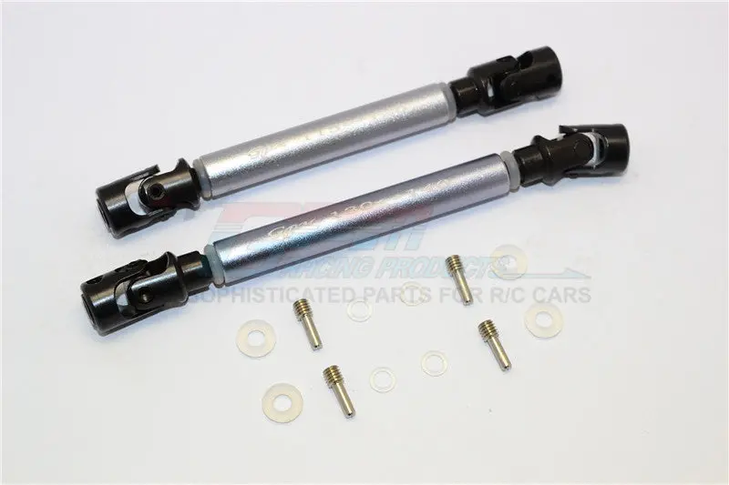 Axial Scx10 Ii (Ax90047) Steel Adjustable Main Shaft With Alloy Body - 1 Set Gray Silver 1