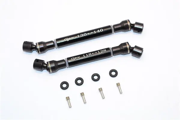 Axial Scx10 Ii Ax90047 Steel+Aluminum Center Shaft (S:118Mm-128Mm, L:130Mm-140Mm) - 1 Set Black 1