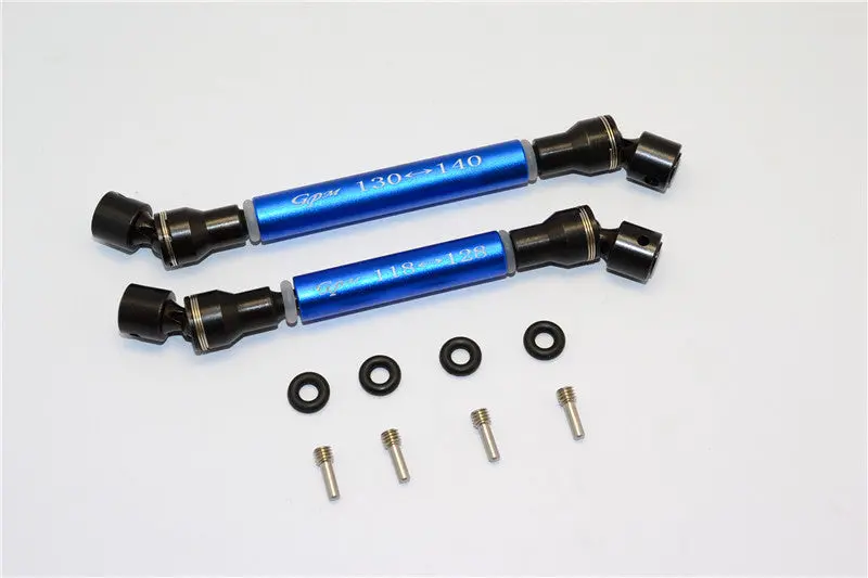 Axial Scx10 Ii Ax90047 Steel+Aluminum Center Shaft (S:118Mm-128Mm, L:130Mm-140Mm) - 1 Set Blue 1