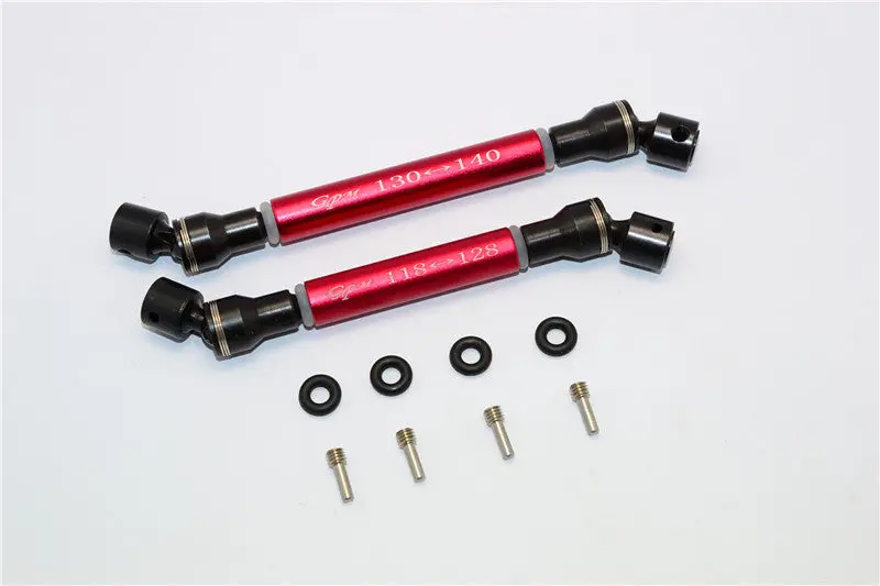 Axial Scx10 Ii Ax90047 Steel+Aluminum Center Shaft (S:118Mm-128Mm, L:130Mm-140Mm) - 1 Set Red 1