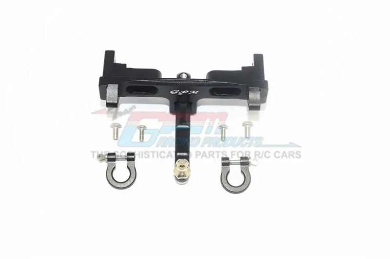 Axial Scx10 Ii Umg10 (Axi90075) Aluminium Rear Bumper Mount + D-Rings + Tow Hook - 1 Set Black 1