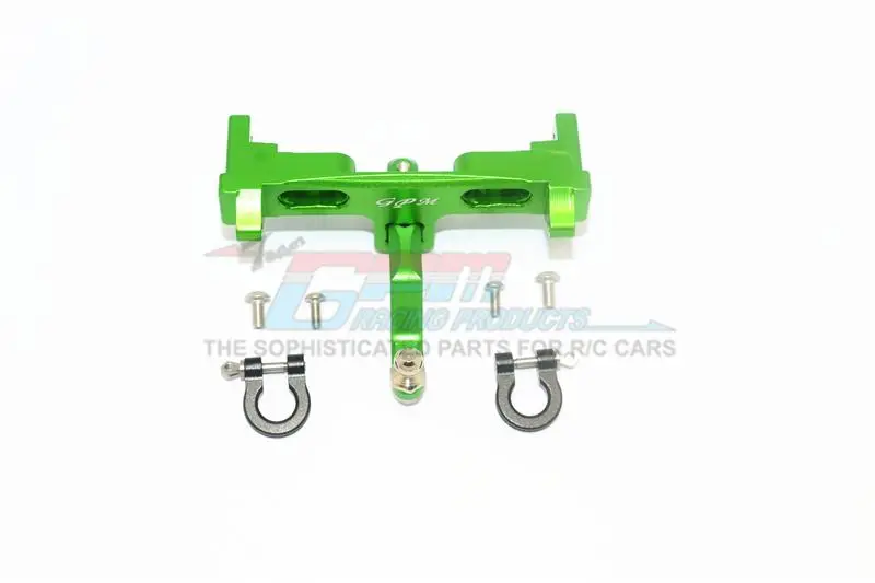 Axial Scx10 Ii Umg10 (Axi90075) Aluminium Rear Bumper Mount + D-Rings + Tow Hook - 1 Set Green 1