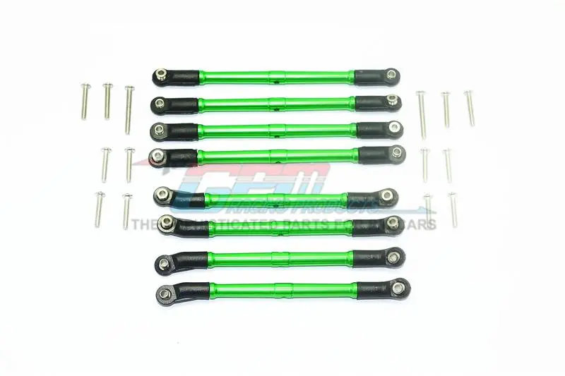 Axial Scx10 Ii Umg10 (Axi90075) Aluminum Adjustable Upper & Lower Suspension Links - 8Pc Set Green 1