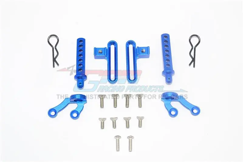 Axial Scx10 Ii Umg10 (Axi90075) Aluminum Front Body Post & Stabilizer - 18Pc Set Blue 1