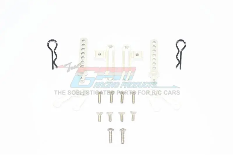 Axial Scx10 Ii Umg10 (Axi90075) Aluminum Front Body Post & Stabilizer - 18Pc Set Silver 1