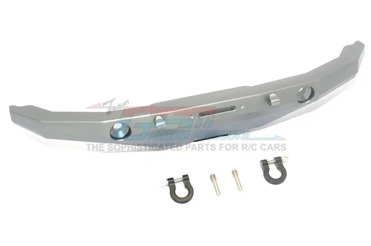 Axial Scx10 Ii Umg10 (Axi90075) Aluminum Front Bumper Mount + D-Rings - 5Pc Set Gray Silver 1