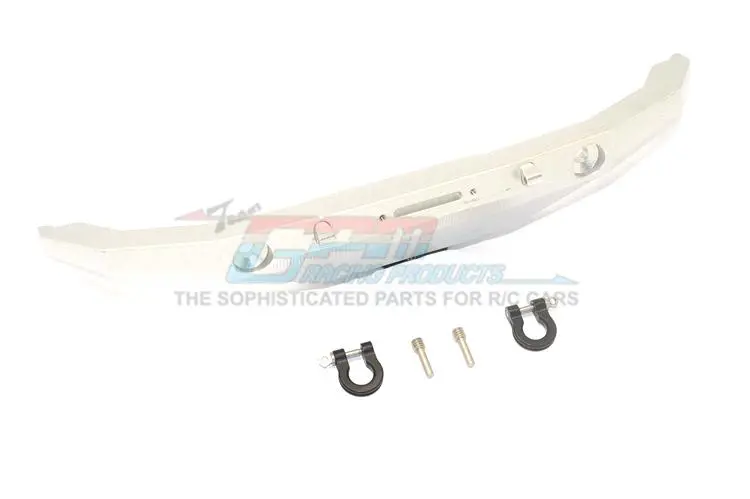Axial Scx10 Ii Umg10 (Axi90075) Aluminum Front Bumper Mount + D-Rings - 5Pc Set Silver 1