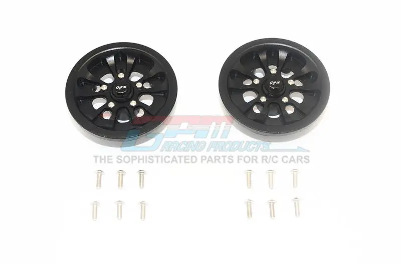 Axial Scx10 Ii Umg10 (Axi90075) Aluminum Front Or Rear 5 Lug Rim - 1Pr Set Black 1