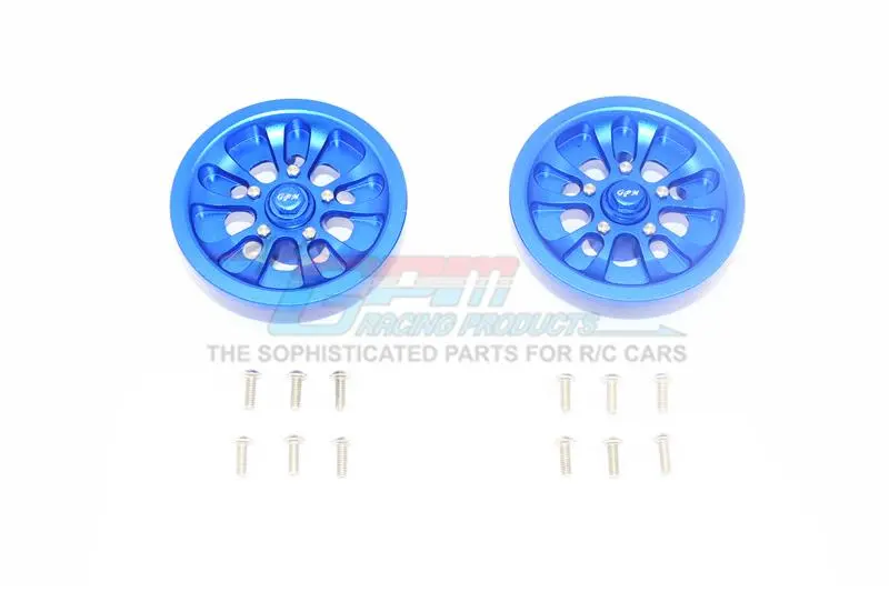 Axial Scx10 Ii Umg10 (Axi90075) Aluminum Front Or Rear 5 Lug Rim - 1Pr Set Blue 1
