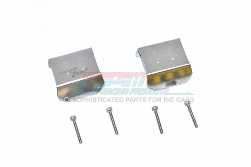 Axial Scx10 Ii Umg10 (Axi90075) Stainless Steel Front & Rear Gear Box Bottom Protector Mount - 2Pc Set 1