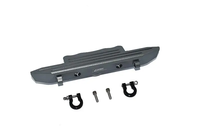 Axial Scx10 Iii Axi03007 Axi03006 Aluminum Front Bumper + D-Rings - 5Pc Set Gray Silver 1
