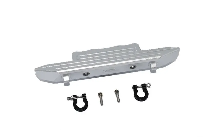 Axial Scx10 Iii Axi03007 Axi03006 Aluminum Front Bumper + D-Rings - 5Pc Set Silver 1