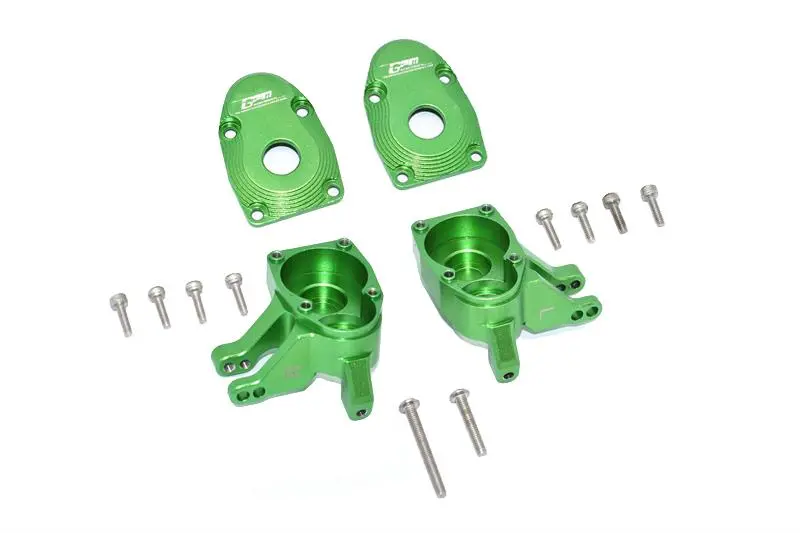 Axial Scx10 Iii Axi03007 / Capra 1.9 Utb Axi03004 Aluminum Front Knuckle Arms - 4Pc Set Green 1