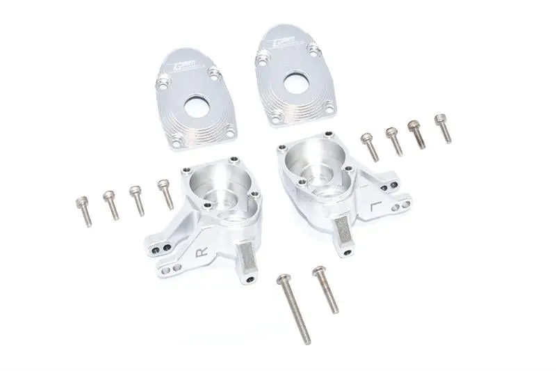 Axial Scx10 Iii Axi03007 / Capra 1.9 Utb Axi03004 Aluminum Front Knuckle Arms - 4Pc Set Silver 1