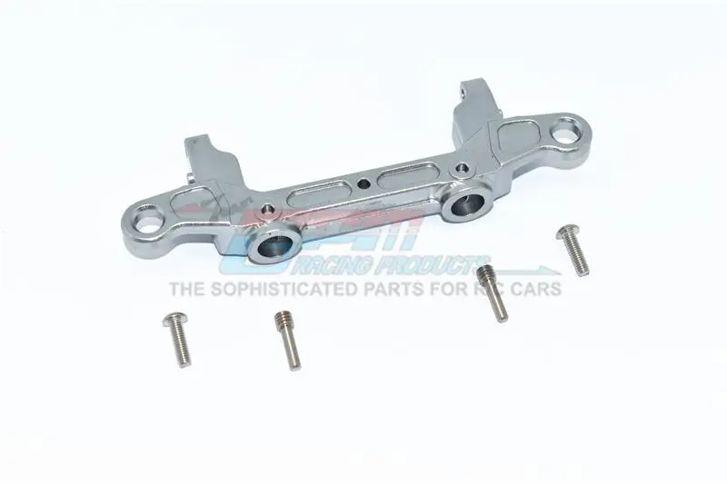 Axial Scx10 Iii Jeep Jl Wrangler (Axi03007) Aluminium Rear Bumper Mount - 1Pc Set Gray Silver 1