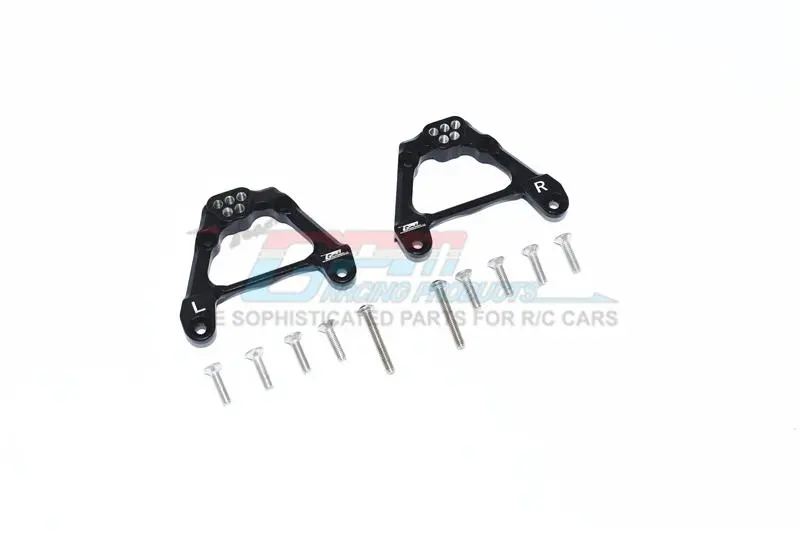 Axial Scx10 Iii Jeep Jl Wrangler (Axi03007) Aluminum Adjustable Rear Damper Mount - 2Pc Set Black 1