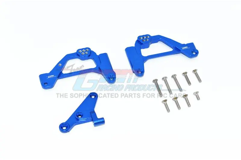 Axial Scx10 Iii Jeep Jl Wrangler (Axi03007) Aluminum Front Shock Mount - 12Pc Set Blue 1