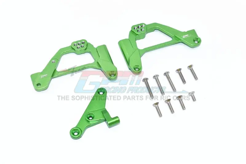 Axial Scx10 Iii Jeep Jl Wrangler (Axi03007) Aluminum Front Shock Mount - 12Pc Set Green 1