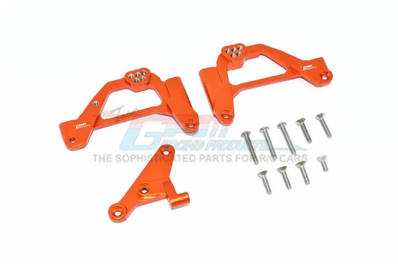 Axial Scx10 Iii Jeep Jl Wrangler (Axi03007) Aluminum Front Shock Mount - 12Pc Set Orange 1
