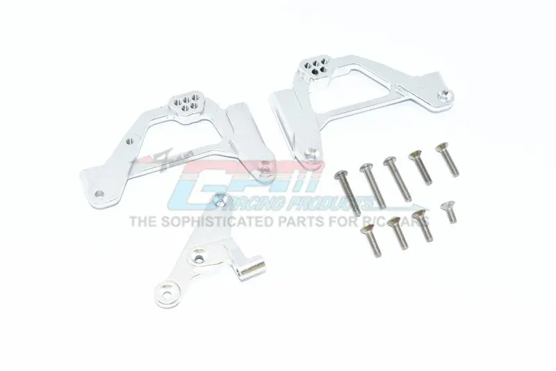 Axial Scx10 Iii Jeep Jl Wrangler (Axi03007) Aluminum Front Shock Mount - 12Pc Set Silver 1
